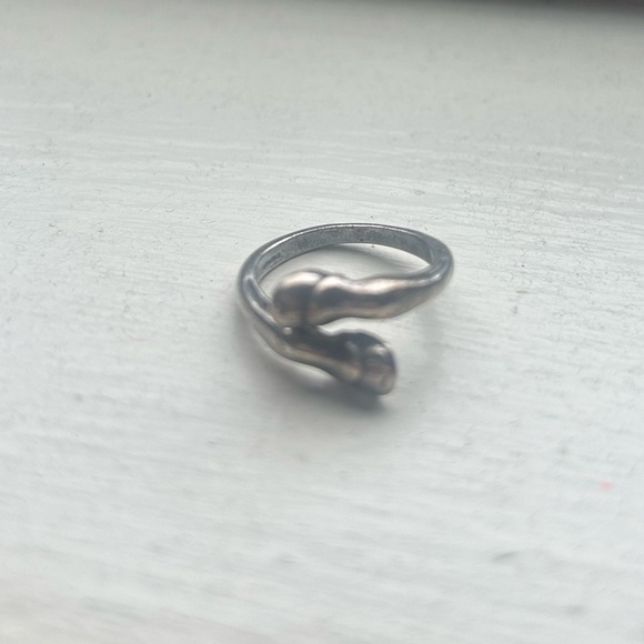 Moon Raven Horseshoe Ring - Sterling Silver - Picture 2 of 3